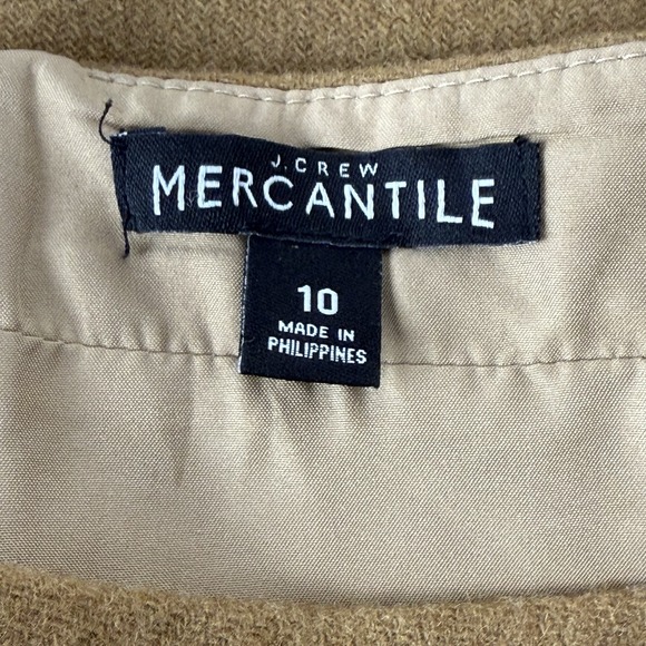 J Crew Mercantile Women's Brown Mini Skirt Ruffle Wool Blend Preppy Sz 10 - Picture 5 of 9